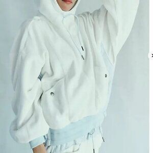 NWT Free People Snow Day Hoodie in White Combo